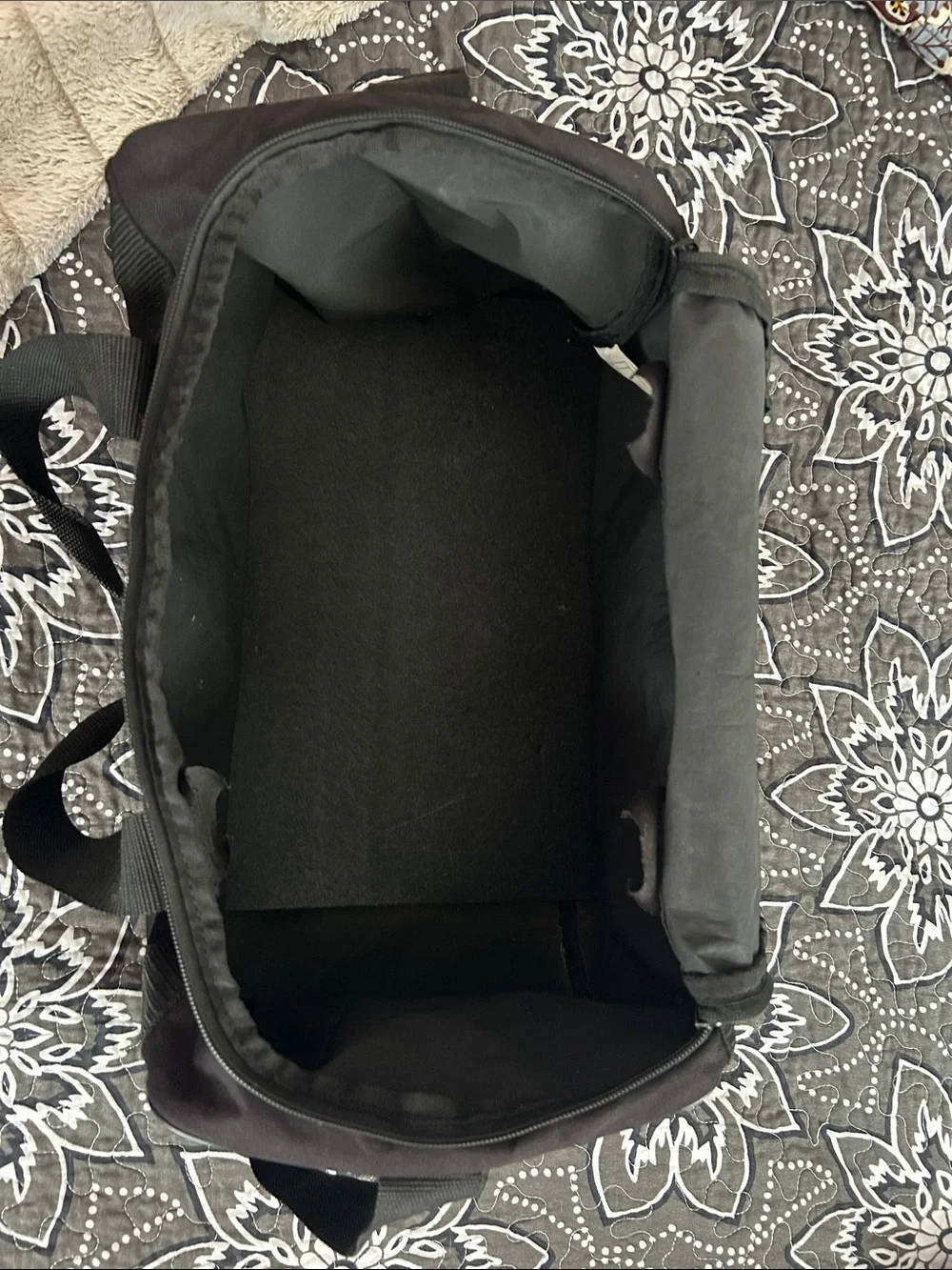 adidas Black Duffel Bag with White Trefoil Logo